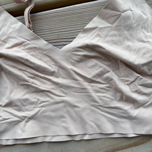True & Co True Everybody Vneck Neck Bralette Beige / Nude XL - Picture 5 of 7